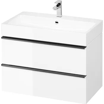 Koupelnový nábytek CERSANIT skříňka na umyvadlo VIRGO 80 bílá, rukojeť černá S4019-006
