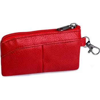 Peněženka Klíčenka / peněženka malá, kožená 7x13 cm - 1 červená