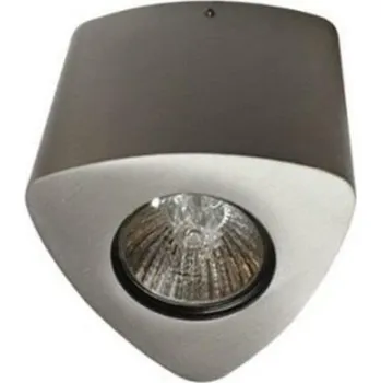 Bodové svítidlo Stropní bodové přisazené svítidlo AZzardo Dario aluminium AZ1055 GU10 1x50W IP20 9cm hranaté hliníkové