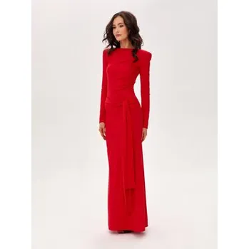 Dámské šaty Roco Fashion Večerní šaty Serenya Červená Slim Fit 40