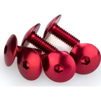Motodoplněk Šrouby PUIG ANODIZED 0611R červená M6 x 15mm (6ks) 0611R