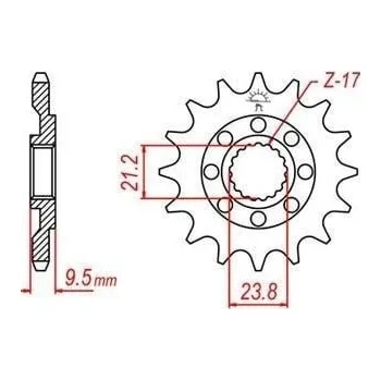 Řetězová sada pro motocykl Řetězové kolečko JT JTF 284-14 14 zubů, 520 HONDA CRF 450 X 2005-2023