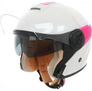 Motodoplněk Moto přilba ASTONE DJ10-2 bílo/růžová (Velikost: S) MCF_10092