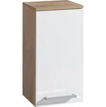 EBS Pure Skříňka horní 63x33 cm, bílá/dub, levá