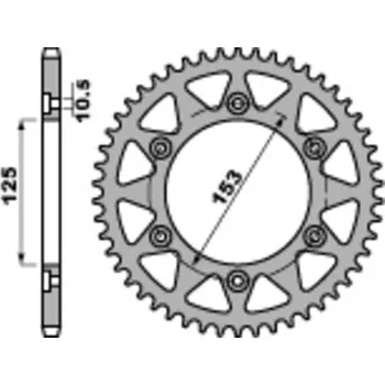 Nářadí na motocykly Ocelová standardní zadní řetězová kola PBR 288 - 520 288.41.C45