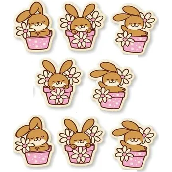 Čokoláda Günthart Velikonoční zajíci z bílé čokolády 8ks