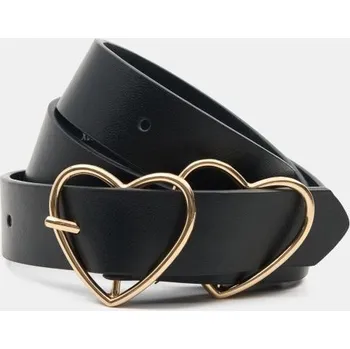 Opasek Sinsay - Pásek s dvojitou sponou ve tvaru srdce - černá - 670IA-99X - 670IA-99X-S