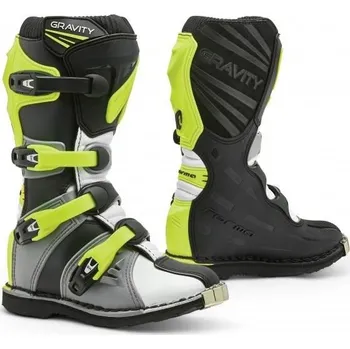 Moto obuv Dětské moto boty FORMA GRAVITY šedo/bílo/neonově žluté (Velikost: 40) MCF_13650