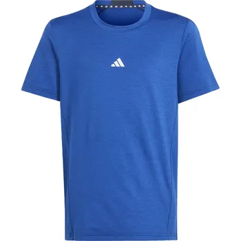 Pánská móda ADIDAS Tričko Training AEROREADY Heather Kids 15 LET MODRÁ|ŠEDÁ
