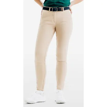 Dámské kalhoty INESIS Dámské golfové bavlněné kalhoty MW500 L BÉŽOVÁ