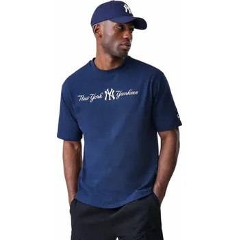 Pánská móda Pánské tričko s krátkým rukávem New Era MLB GRAPHIC OVERSIZE TEE NEW YORK YANKEES modré 60758730 - M | UK 7 | US 9,5