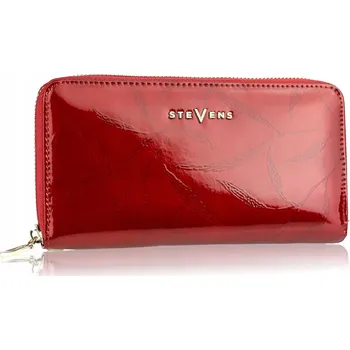 Peněženka Stevens peněženka z pravé kůže červená - dámská
