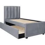 Nábytek PEGAS s.r.o. Postel s přistýlkou RUSSO 90, Šedá