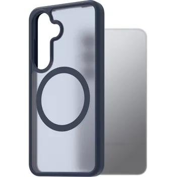 Pouzdro na mobilní telefon AlzaGuard Matte Case Compatible with Magsafe pro Samsung Galaxy S25 tmavě modrý