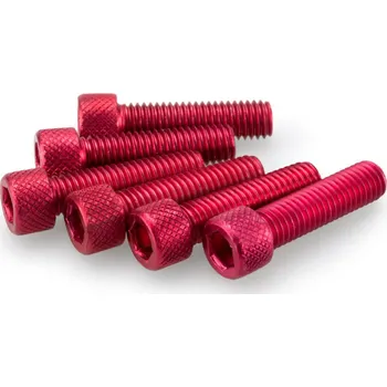 Motodoplněk Šrouby PUIG ANODIZED 0473R červená M8 x 30mm (6ks) 0473R