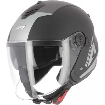 Helma na motorku Moto přilba ASTONE MINIJET S WIPE matná černá (Velikost: L) MCF_12706