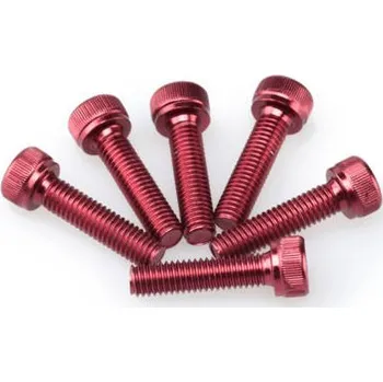 Motodoplněk Šrouby PUIG ANODIZED 0147R červená M5 x 20mm (6ks) 0147R