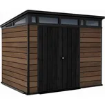 Zahradní domek Keter Signature 9x7 Walnut, s podlahou