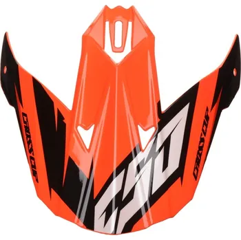 Motodoplněk kšilt pro přilby Cross Cup Two Junior, CASSIDA, dětská (oranžový fluo/bílý/černý/šedý) PEAK ORANGE FLUO SC-15 TWO