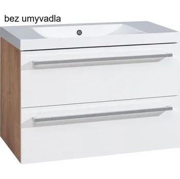 Koupelnový nábytek EBS Pure Skříňka umyvadlová 81 cm, bílá/dub