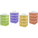 Plastový jídlonosič hranatý 4x 1,2 l 2…