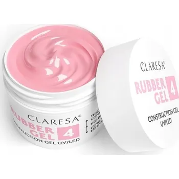 Lak na nehty Claresa Stavební Gel na nehty Rubber Gel 90 g - Č. 4 Malinová růž