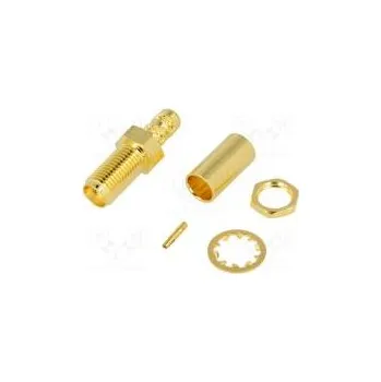 Elektrická zásuvka Zásuvka SMA zásuvka přímý 50Ω krimpovací do panelu teflon