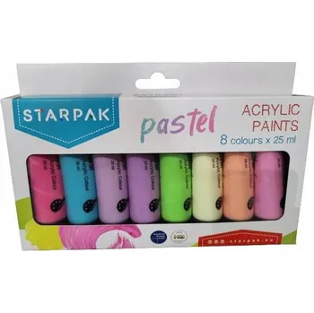 Vodová barva STARPAK AKRYLOVÉ BARVY PASTELOVÉ 8 BAREV