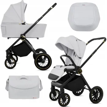 Kočárek Dětský Kočárek 2v1 BabyLux ROSSO Sportovní Verze a Hluboká Korba, Lehký a Skládací Set