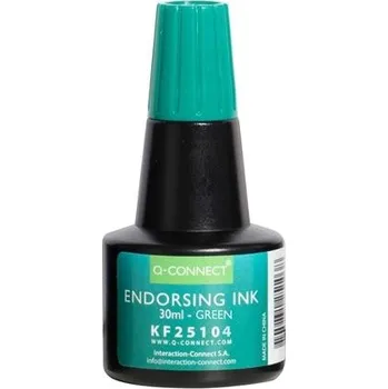 Razítková poduška Razítková barva Q-Connect, 28 ml, zelená