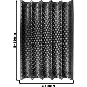 Plech na pečení G.Gastro Hliníkový plech na bagety - s teflonovým povrchem EN 400x600