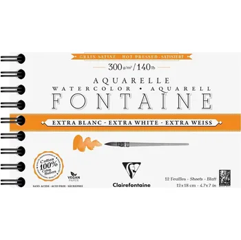Výtvárné potřeby Clairefontaine Fontainewhite Skicář 12 12 x 18 cm 300 g