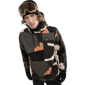 Sportovní oblečení SIROKO Pánská snowboardová bunda W1 Sandboard XS KAŠTANOVÁ|ČERNÁ