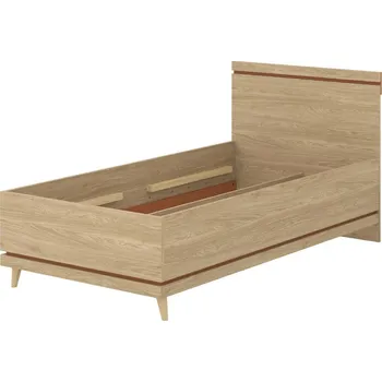 Postel Postel Scandi 100 - Helvetia Olejovaný dub / Cihlová 105x100 cm