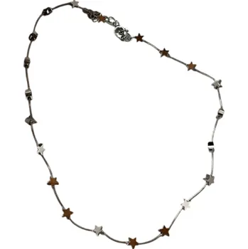 Náhrdelník Choker z chirurgické oceli Integrované malé hvězdy Nastavitelná délka Kombinovatelný minimalistický dámský náhrdelník