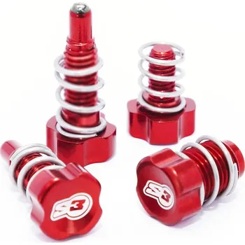 Nářadí na motocykly Šroub seřizovací páky S3 červený Braktek/AJP MC-AD-AJP-R