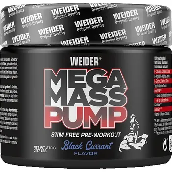 Anabolizér Weider Mega Mass Pump 270 g - černý rybíz