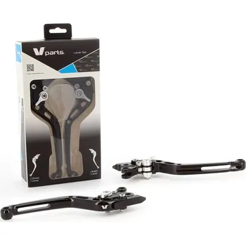 Nářadí na motocykly V-PARTS Standardní páky 175mm CNC černé/hliníkové šrouby s adaptéry od Pair Honda LV-SL(H250-R46)