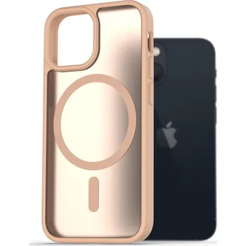 Pouzdro na mobilní telefon AlzaGuard Matte Case Compatible with Magsafe pro iPhone 13 mini pískově žlutý