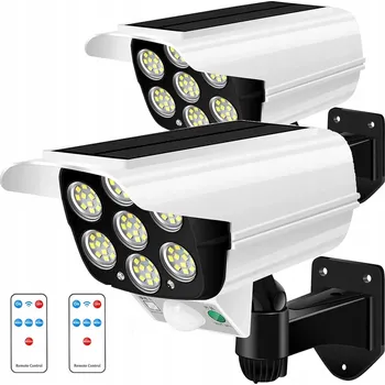 IP kamera 2X SOLÁRNÍ MAKETA PRŮMYSLOVÉ KAMERY S ČIDLEM POHYBU A SOUMRAKU