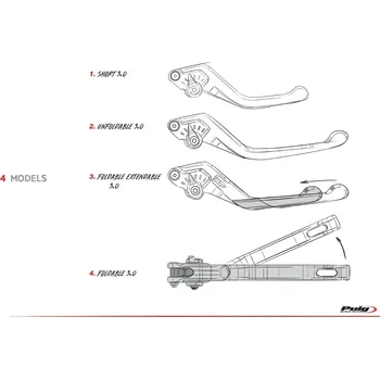 Motodíl Páčka spojky bez adaptéru PUIG 3.0 220NO dlouhé černá/zlatá BMW F 750 GS 2018-2021