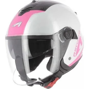 Helma na motorku Moto přilba ASTONE MINIJET S WIPE růžová (Velikost: S) MCF_12708