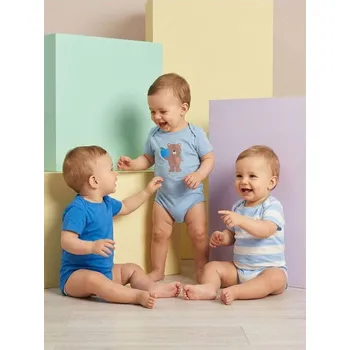 Kojenecký body Sinsay - Sada 3 bavlněných body - modrá - 405BA-05X - 405BA-05X-74