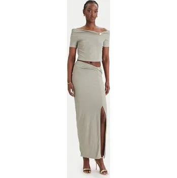 Dámská sukně Guess Maxi sukně W6GD15 K2936 Khaki Slim Fit XXL