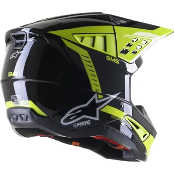 Helma na motorku přilba S-M5 BEAM, ALPINESTARS (černá antracit/žlutá fluo lesklá, vel. 2XL) (Velikost: XS) 8303622-1151