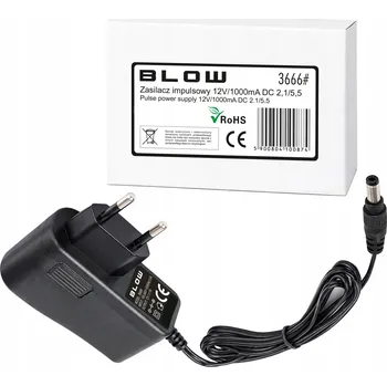 IP kamera Spínaný zdroj pro CCTV kamery Blow 3666 12 V 1000 mA (1 A) 2,1/5,5