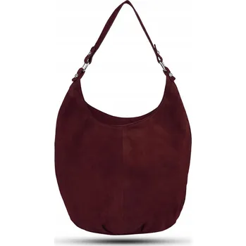 Vera Pelle kabelka vak z pravé semišové kůže červená