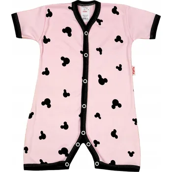 OBLEČENÍ OVERAL RUKÁVEM, růžová myška 74 KLEKLE