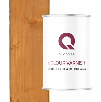 Lak na dřevo Lazurovací lak Q-COVER 1 l hnědá, oranžová, zlatá, žlutá polomatná