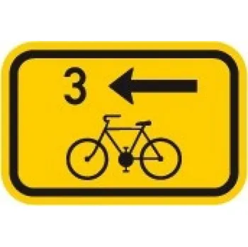 Dopravní značení Cyklo značka IS21b - Směrová tabulka pro cyklisty